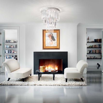 Ideal Lux - Kristalni plafonski luster CARLTON 12xE14/40W/230V prečnik 50 cm, sjajni hrom