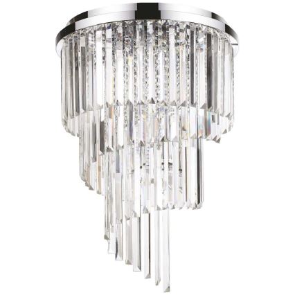 Ideal Lux - Kristalni plafonski luster CARLTON 12xE14/40W/230V prečnik 50 cm, sjajni hrom