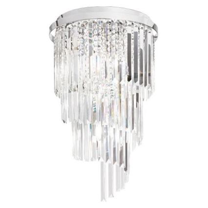 Ideal Lux - Kristalni plafonski luster CARLTON 8xE14/40W/230V prečnik 40 cm sjajni hrom