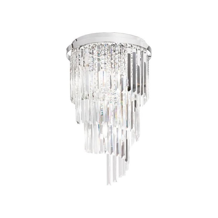 Ideal Lux - Kristalni plafonski luster CARLTON 8xE14/40W/230V prečnik 40 cm sjajni hrom