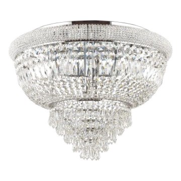 Ideal Lux - Kristalni plafonski luster DUBAI 24xE14/28W/230V prečnik 78 cm sjajni hrom