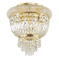 Ideal Lux - Kristalni plafonski luster DUBAI 3xE14/28W/230V fi 32 cm zlatni