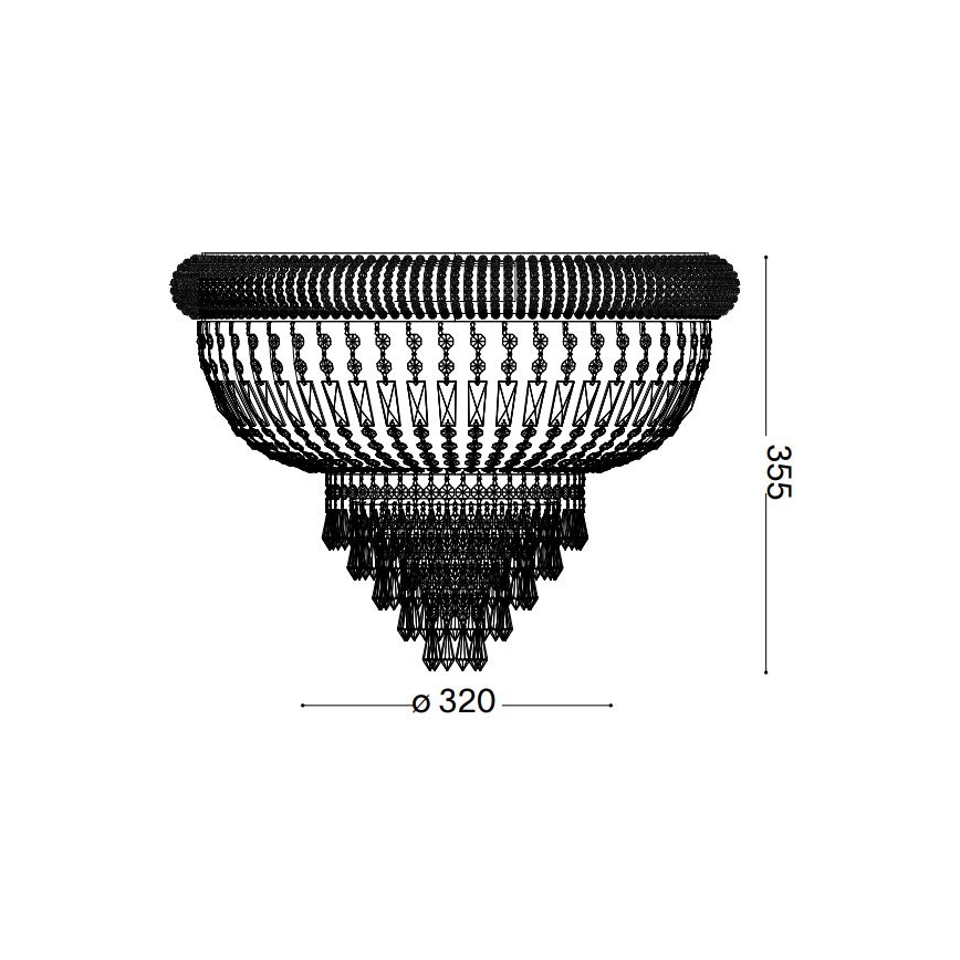 Ideal Lux - Kristalni plafonski luster DUBAI 3xE14/28W/230V fi 32 cm zlatni