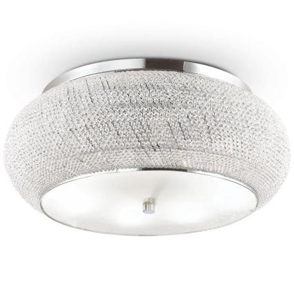 Ideal Lux - Kristalno plafonsko svetlo PASHA 14xE14/40W/230V, prečnik 65 cm, sjajni hrom