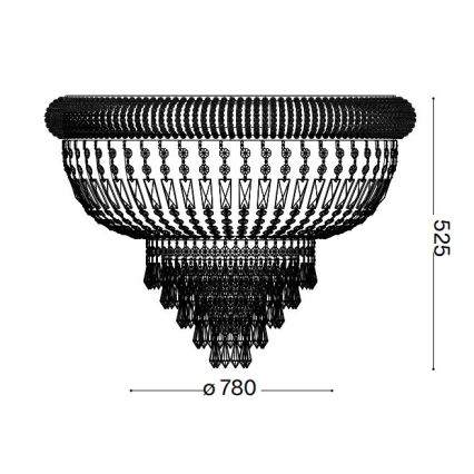 Ideal Lux - Kristalni plafonski luster DUBAI 24xE14/28W/230V prečnik 78 cm sjajni hrom