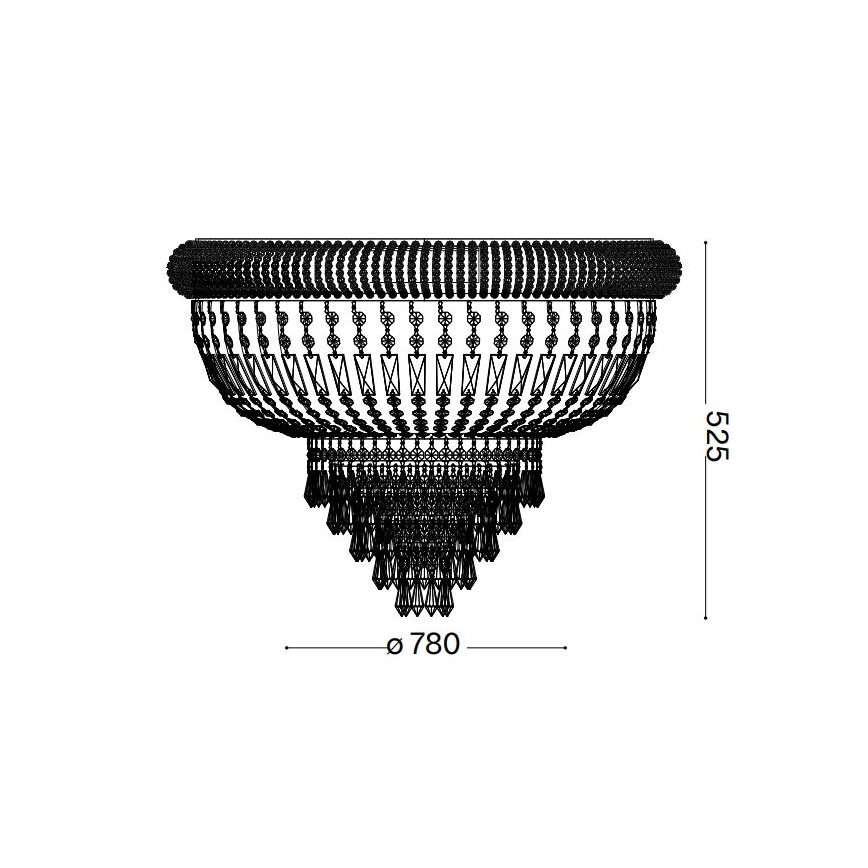 Ideal Lux - Kristalni plafonski luster DUBAI 24xE14/28W/230V prečnik 78 cm sjajni hrom