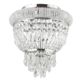 Ideal Lux - Kristalno plafonsko svetlo DUBAI 3xE14/28W/230V, prečnika 32 cm, sjajni hrom