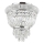 Ideal Lux - Kristalno plafonsko svetlo DUBAI 3xE14/28W/230V, prečnika 32 cm, sjajni hrom