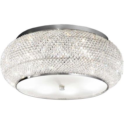 Ideal Lux - Kristalno plafonsko svetlo PASHA 10xE14/40W/230V Ø55 cm sjajni hrom