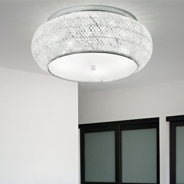 Ideal Lux - Kristalno plafonsko svetlo PASHA 14xE14/40W/230V, prečnik 65 cm, sjajni hrom