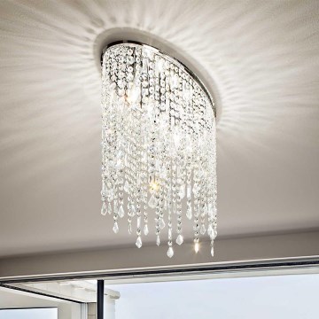 Ideal Lux - Kristalno plafonsko svetlo RAIN 3xE14/40W/230V sjajni hrom