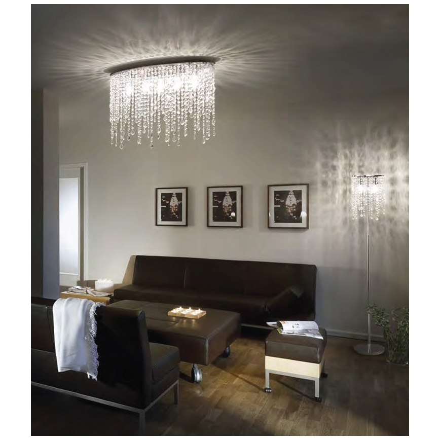 Ideal Lux - Kristalno plafonsko svetlo RAIN 3xE14/40W/230V sjajni hrom