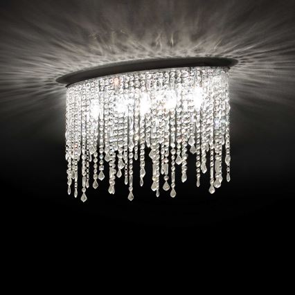 Ideal Lux - Kristalno plafonsko svetlo RAIN 3xE14/40W/230V sjajni hrom