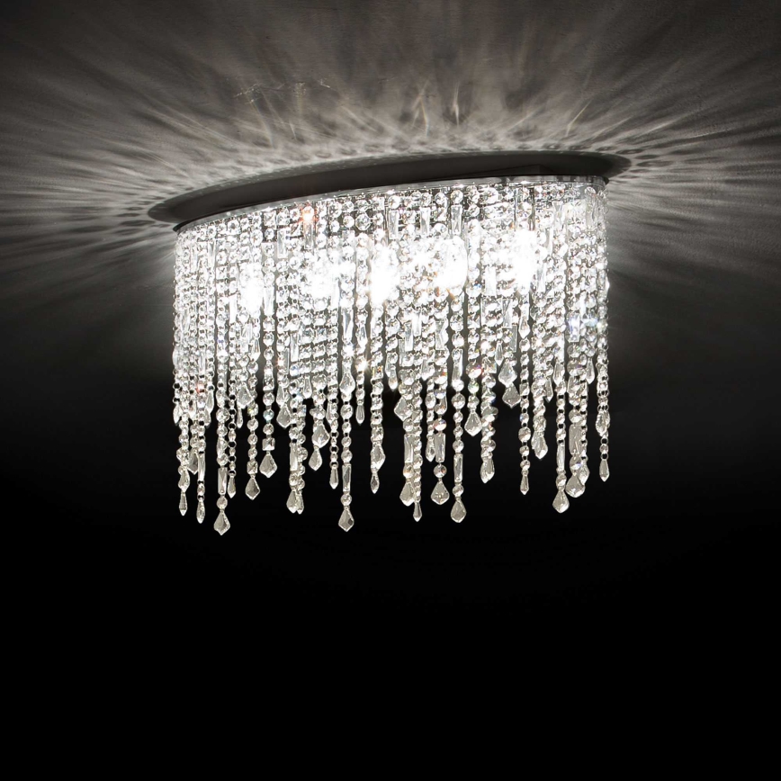 Ideal Lux - Kristalno plafonsko svetlo RAIN 3xE14/40W/230V sjajni hrom