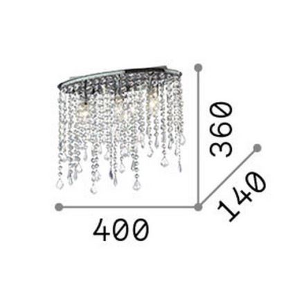 Ideal Lux - Kristalno plafonsko svetlo RAIN 3xE14/40W/230V sjajni hrom