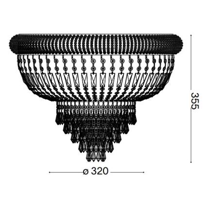 Ideal Lux - Kristalno plafonsko svetlo DUBAI 3xE14/28W/230V, prečnika 32 cm, sjajni hrom