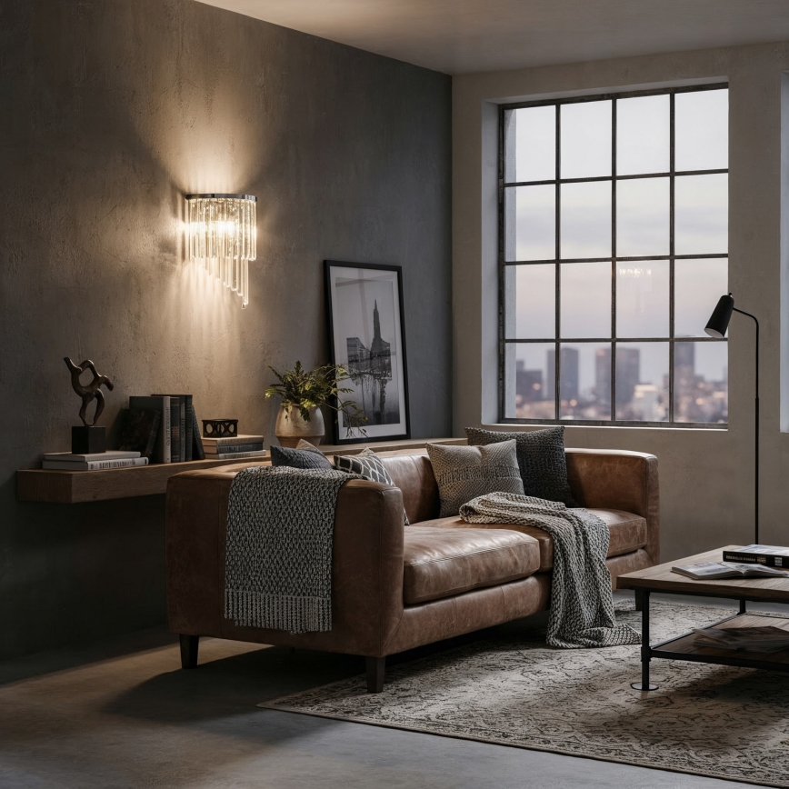 Ideal Lux - Kristalno zidno svetlo CARLTON 3xE14/40W/230V, sjajni hrom