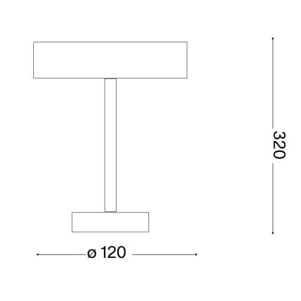 Ideal Lux - TOFFEE LED spoljašnja dodirna lampa, 2 W, 230 V, baterija 2200 mAh, CRI 90, IP54, crna