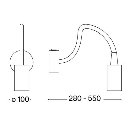 Ideal Lux - LED fleksibilna lampica FOCUS LED/4W/230V CRI 90 bela