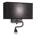 Ideal Lux - LED fleksibilna zidna svetiljka HOTEL 1xE27/60W/230V + LED/1,5W/230V