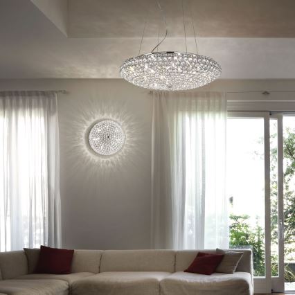 Ideal Lux - LED kristalno plafonsko svetlo KING 3xG9/3W/230V, prečnik 25,5 cm, sjajni hrom