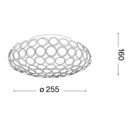 Ideal Lux - LED kristalno plafonsko svetlo KING 3xG9/3W/230V, prečnik 25,5 cm, sjajni hrom
