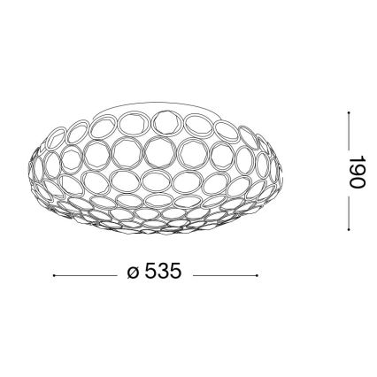 Ideal Lux - LED kristalno plafonsko svetlo KING 9xG9/3W/230V prečnik 53,5 cm, sjajni hrom