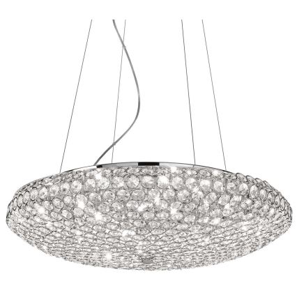 Ideal Lux - LED kristalni luster na sajli KING 12xG9/3W/230V prečnik 65 cm sjajni hrom