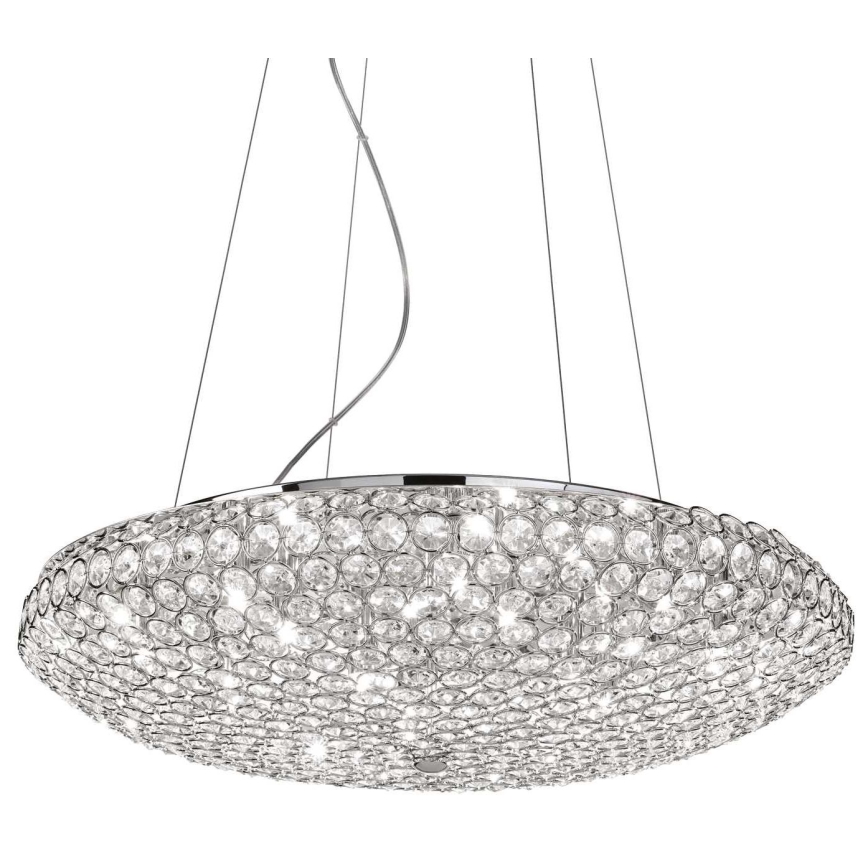 Ideal Lux - LED kristalni luster na sajli KING 12xG9/3W/230V prečnik 65 cm sjajni hrom