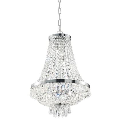 Ideal Lux - LED kristalni luster na lancu CAESAR 6xG9/3W/230V prečnik 38 cm sjajni hrom