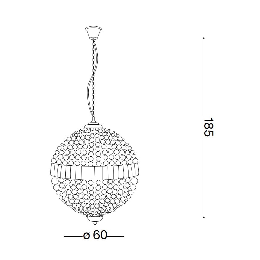 Ideal Lux - LED kristalni luster na lancu LUXOR 12xG9/3W/230V Ø 60 cm proziran