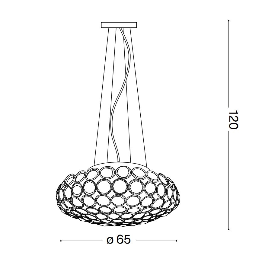Ideal Lux - LED kristalni luster na sajli KING 12xG9/3W/230V prečnik 65 cm zlatna