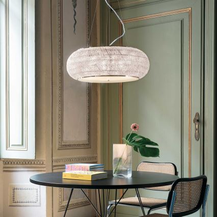 Ideal Lux - LED kristalni luster PASHA na sajli, 14xE14/40W/230V, fi 65 cm, sjajni hrom