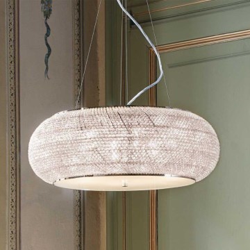 Ideal Lux - LED kristalni luster PASHA na sajli, 14xE14/40W/230V, fi 65 cm, sjajni hrom