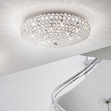 Ideal Lux - LED kristalno plafonsko svetlo KING 9xG9/3W/230V prečnik 53,5 cm, sjajni hrom