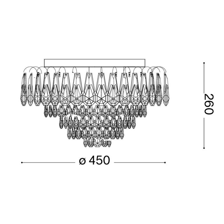 Ideal Lux - LED kristalno plafonsko svetlo MAGNOLIA 7xG9/3W/230V