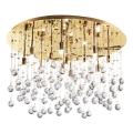 Ideal Lux - LED kristalno plafonsko svetlo MOONLIGHT 12xG9/3W/230V prečnik 60 cm zlatno