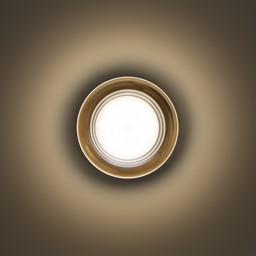 Ideal Lux - LED plafonsko svetlo za kupatilo LOLLY 1xGX53/9W/230V Ø 10,5 cm IP44 zlatna/dimljena bež