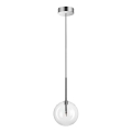 Ideal Lux - LED luster na kablu EQUINOXE 1xG4/2W/230V Ø 15 cm sjajni hrom/prozirno staklo