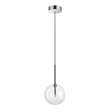Ideal Lux - LED luster na kablu EQUINOXE 1xG4/2W/230V Ø 15 cm sjajni hrom/prozirno staklo