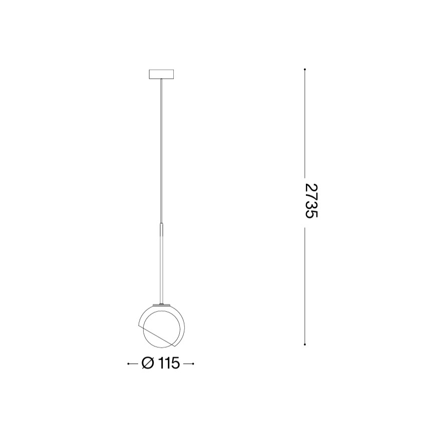 Ideal Lux - LED luster na sajli BLOOM 1xG9/3W/230V prečnik 11,5 cm crna