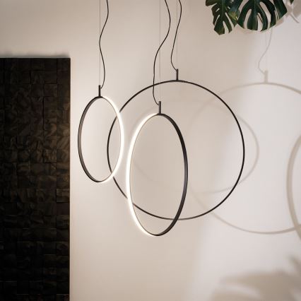 Ideal Lux - LED luster na sajli CIRCUS LED/29W/230V prečnik 44 cm CRI 90 crna