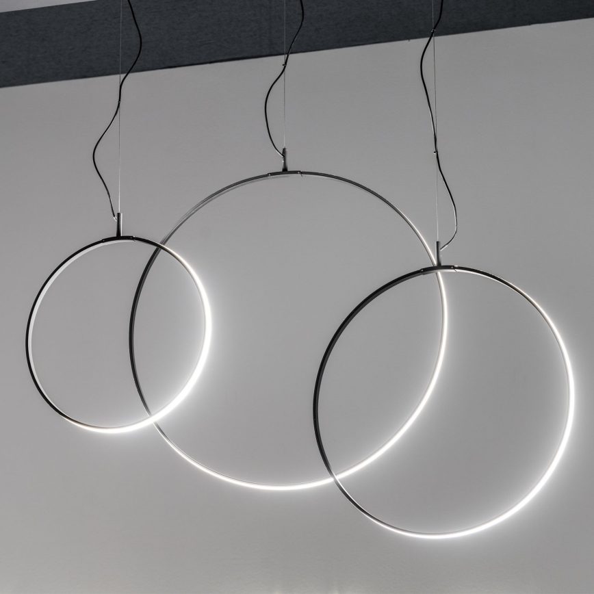 Ideal Lux - LED luster na sajli CIRCUS LED/29W/230V prečnik 44 cm CRI 90 crna