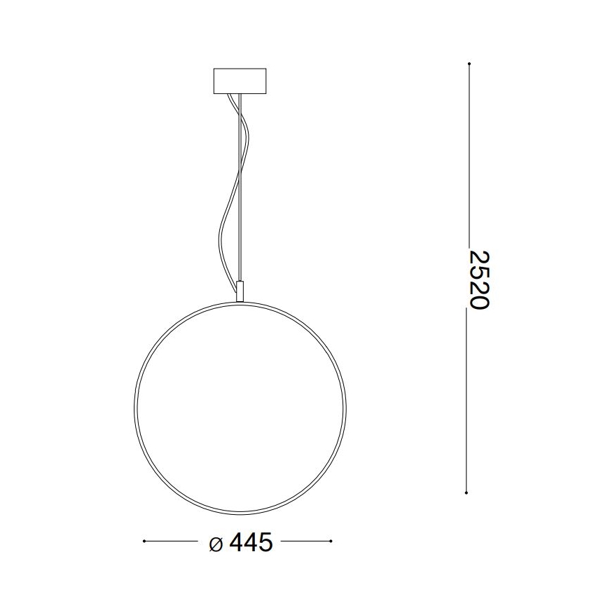 Ideal Lux - LED luster na sajli CIRCUS LED/29W/230V prečnik 44 cm CRI 90 crna