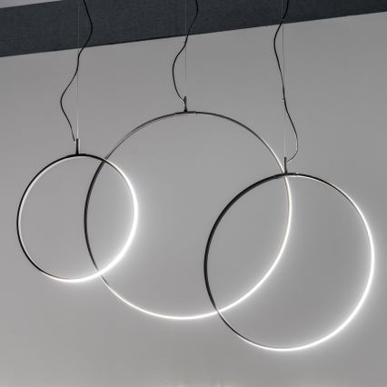 Ideal Lux - LED luster na sajli CIRCUS LED/33W/230V prečnik 60 cm CRI 90 crna