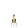 Ideal Lux - LED luster na sajli CONO 1xGU10/7W/230V, prečnik 15 cm, CRI 90, mesing