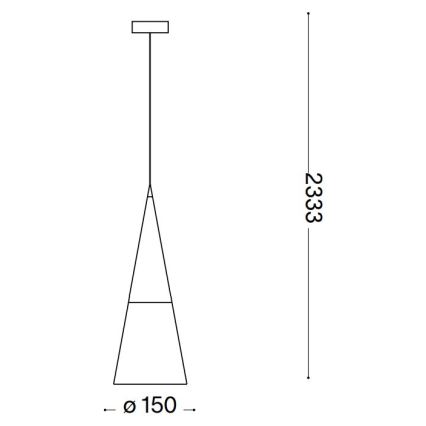 Ideal Lux - LED luster na sajli CONO 1xGU10/7W/230V, prečnik 15 cm, CRI 90, mesing