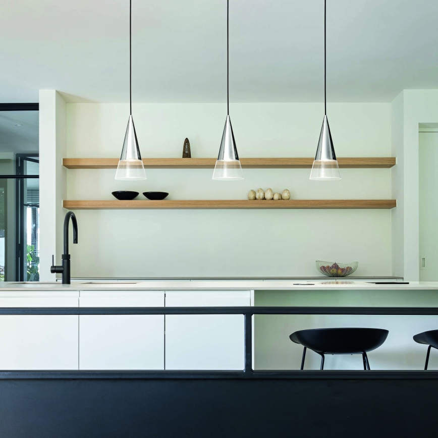 Ideal Lux - LED luster na sajli CONO 1xGU10/7W/230V pr. 15 cm CRI 90 mat hrom