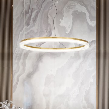 Ideal Lux - LED luster na sajli CROWN LED/30W/230V 3000K prečnik 60 cm CRI 90 mesing