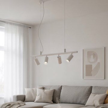 Ideal Lux - LED luster na sajli DYNAMITE 4xGU10/7W/230V CRI 90 bela